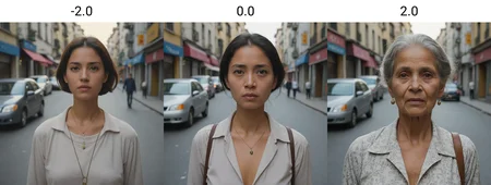 a woman in street<lora:age:-2.0>