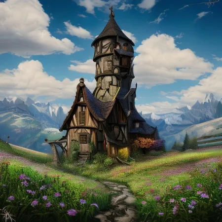 realistic analog photo, award winning photo,
FanLan, background, mountains, apple trees, foreground, field, house, fence, farm, farmland, witow, a tall high fantasy wizard tower, blue sky
wide shot, high-quality, crisp, sharp, professional-grade, high-resolution, fine detail, accurate colors, low noise, fast shutter speed, wide dynamic range, precise focus, RAW, highres, 8k, uhd, High Dynamic Range, tonemapping, crisp details,