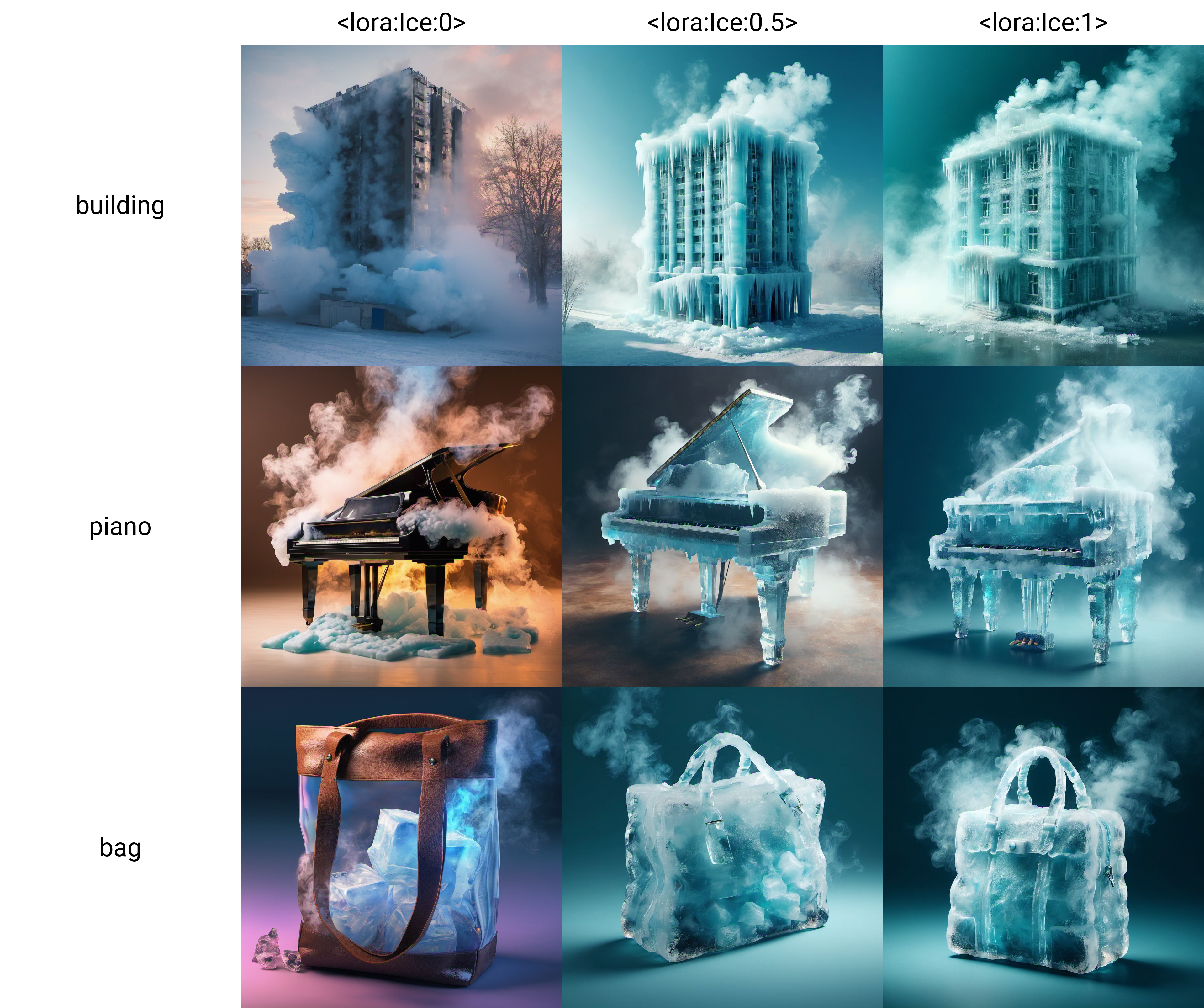 a building,ice,  <lora:Ice:0>, smoke effect