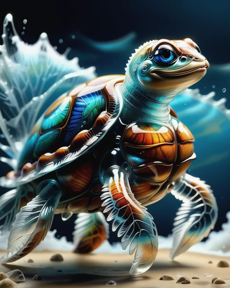 score_9, score_8_up, score_7_up, intricate details, rating_safe,
<lora:BioIceCrystalsPONY:1>, 1boy(made out of Jed-Blmicry, bioluminiscence, translucent,
sea turtle,
full body, looking at the viewer, solo, smiling), detailed background, depth of field, subsurface scattering,
<lora:ral-chrosc-clr:0.3>, ral-chrosc-clr,
<lora:xl_more_art-full_v1:0.3>,
<lora:add-detail-xl:0.3>