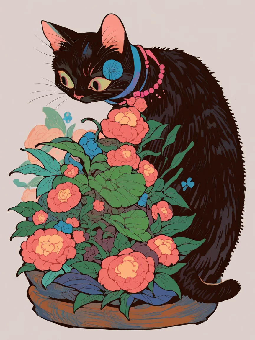 score_9, score_8_up, score_7_up, score_6_up, score_5_up,   <lora:tomidoronXLP:1> tomidoron, colourful, cat, feral, solo