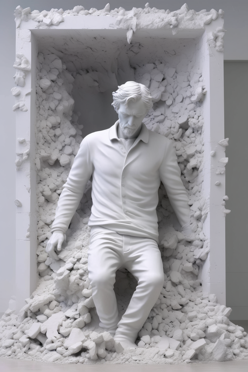 <lora:Daniel Arsham Style:1>Daniel Arsham Style - An iconic sculpture that raises the infinite power of Daniel Arsham