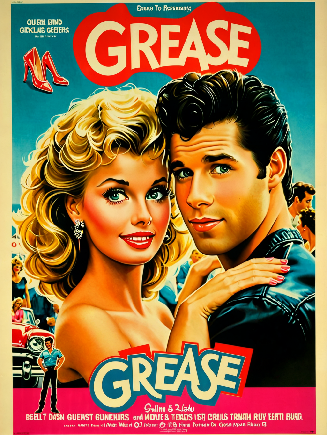 Movie poster: "Grease".