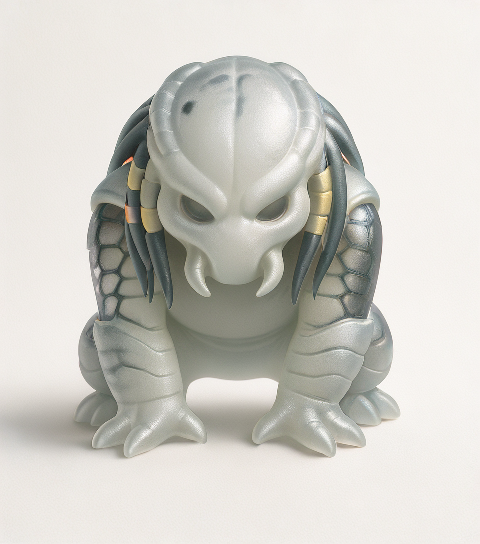 masterpiece, best quality, amazing quality, <lora:Frosted_glass_Buns:1> fr0st, simple background, no humans,  predator, masterpiece, best quality, amazing quality