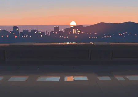 masterpiece, best quality, very aesthetic BREAK muji \(uimss\), no humans, cityscape, sunset, horizon
<lora:noob-muji-nov07-step00002640:1>
