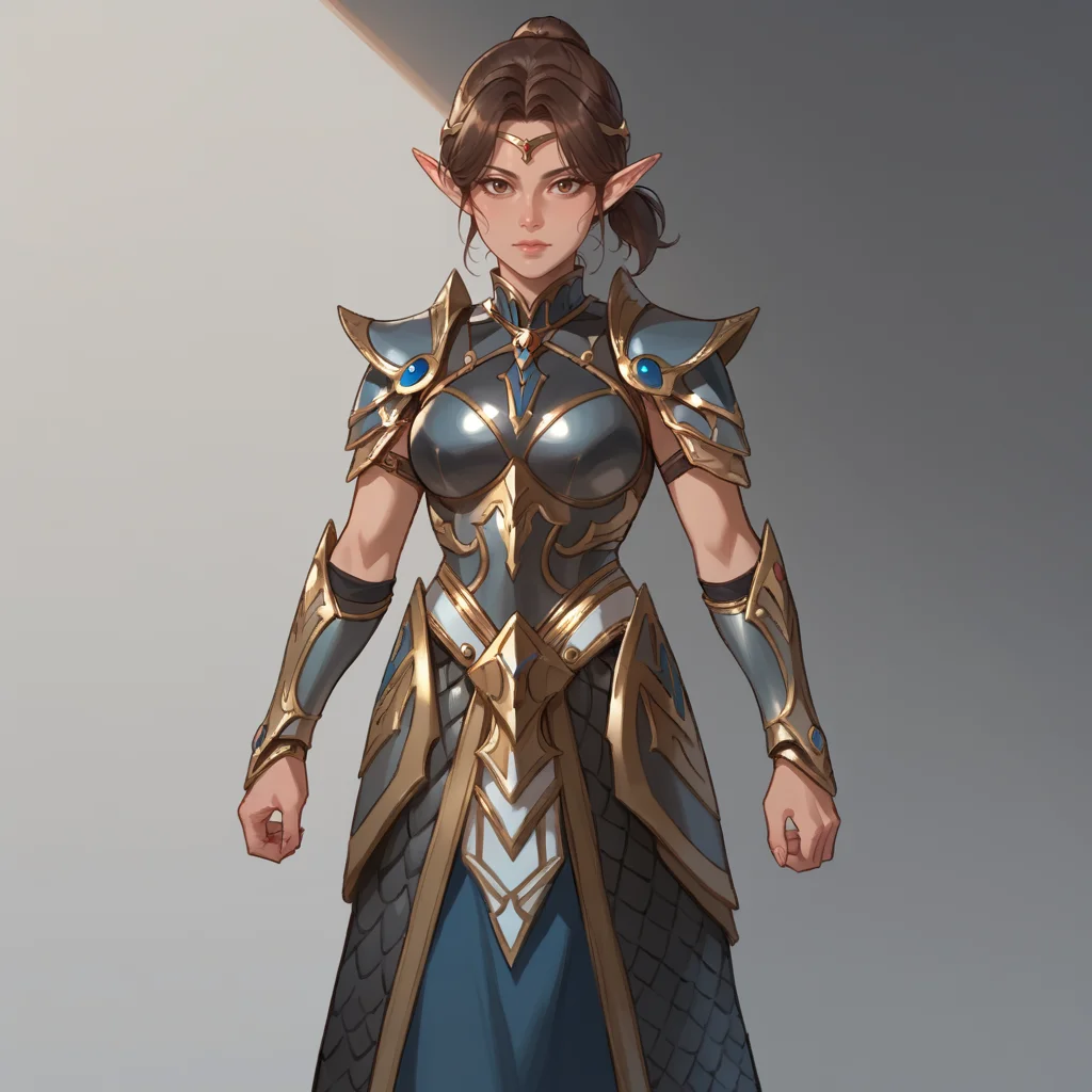 score_9, score_8_up, score_7_up, rating_safe,
brown hair, short ponytail, armor, circlet,
elf, woman, looking at viewer,
<lora:HEPRINCESS:0.8>