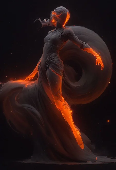 super closeup portrait, Capturing the essence of cosmic serenity and earthly vigor, depict a woman suspended in her office chair amidst the vast expanse of space. Curved Sword Slash, Her surroundings are a vibrant mix of colors, with deep blacks contrasting against vivid hues. In the distance, translucent planets in shades of grey and dark orange add to the surreal atmosphere. Her long hair billows freely in the weightlessness of space, embodying a sense of boundless freedom and graceful motion.
deep Blacks, very detailed, atmospheric haze, Film grain, cinematic film still, shallow depth of field, highly detailed, high budget, cinemascope, moody, epic, OverallDetail, 2000s vintage RAW photo, photorealistic, candid camera, color graded cinematic, eye catchlights, atmospheric lighting, imperfections, natural, shallow dof