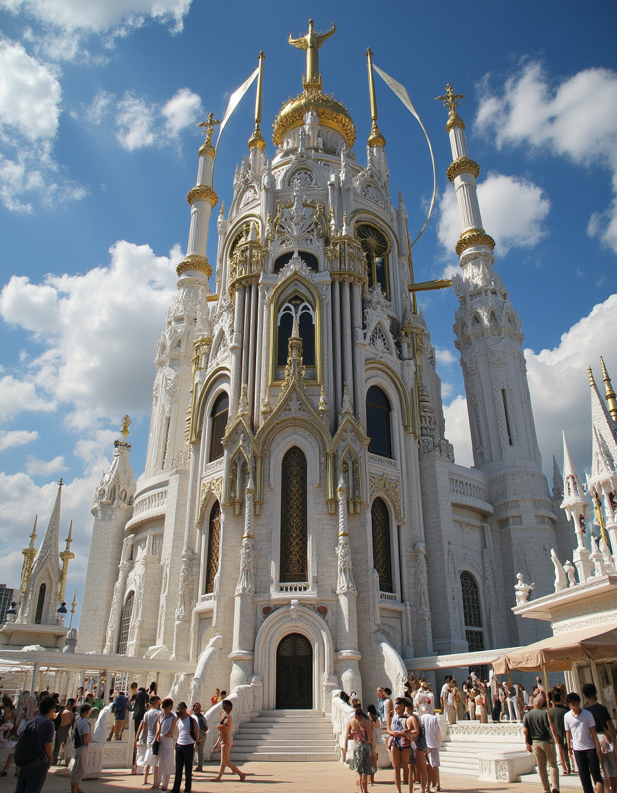 <lora:MW_Minis01flux:1> mwm01, cinematic, majestic, fantasy, white, gold, black, T2, tower