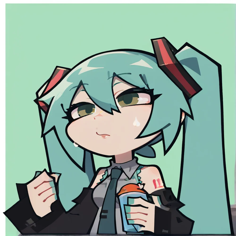 score_9, score_8_up, Zenless_Zone_Zero, <lora:Zenless_Zone_Zero_Style_Pony:1> hatsune miku, simple background,