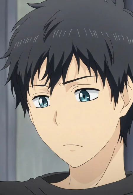 high resolution, solo, best quality, 1Boy, Arata Kaizaki, Black Hair, Blue Eyes, fell down, revenged, dying, OverallDetail