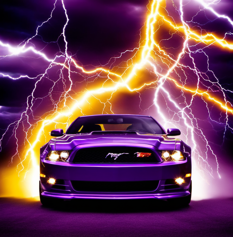 lighting_thunder,car,electricity,lightning,purple and yellow theme<lora:electricity:1>