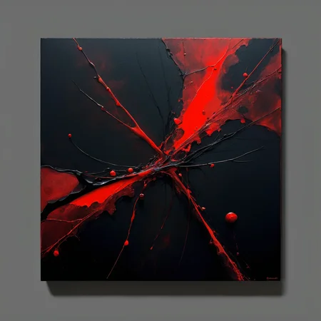 Dark abstractions with hints of red, organic, melancholic <lora:Blanche:0.6>