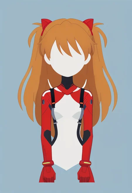 score_9, score_8_up, score_7_up, score_6_up, score_5_up, score_4_up <lora:PonyMinimalStyle:1> Minimalstyle, Asuka Langley, faceless female, simple background, vector, flat colors, faceless, simple, red suit