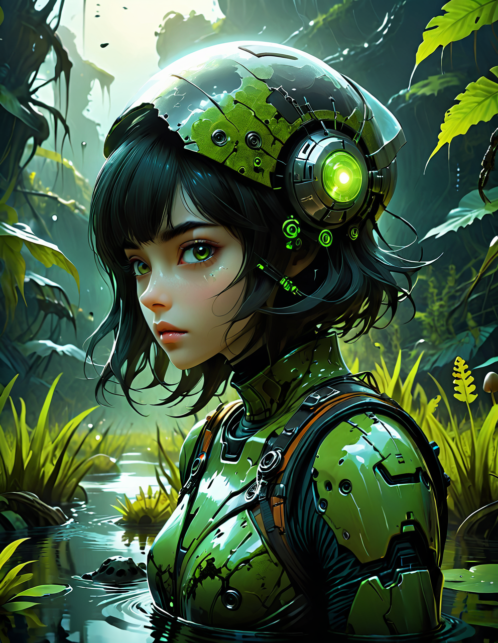 atompunk astronaut woman 20yo, swamp landscape,
low-key <lora:zavy-cntrst-sdxl:1>
