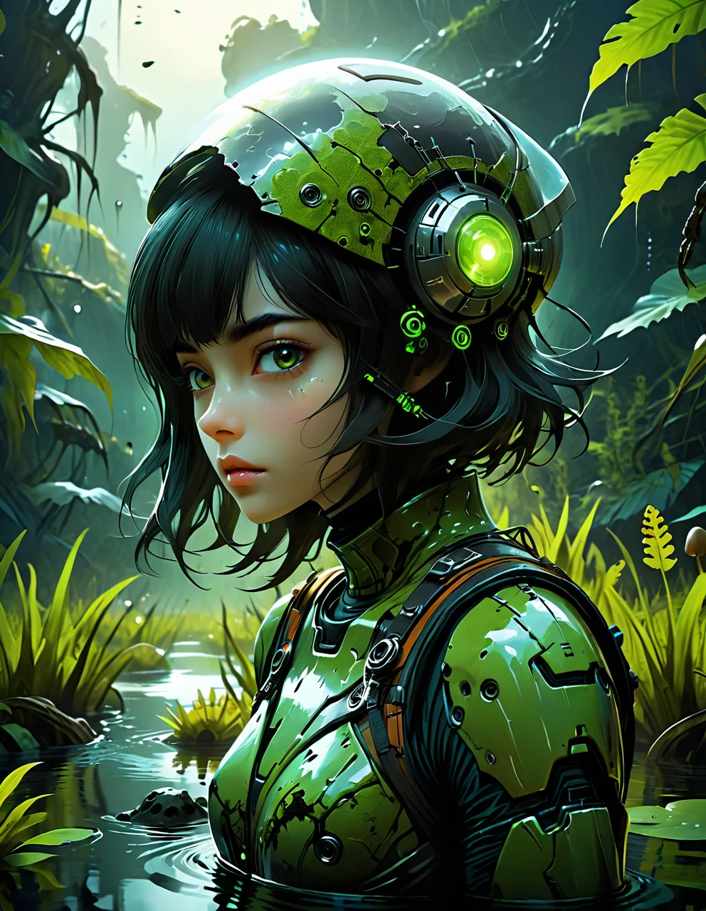 atompunk astronaut woman 20yo, swamp landscape,
low-key <lora:zavy-cntrst-sdxl:1>