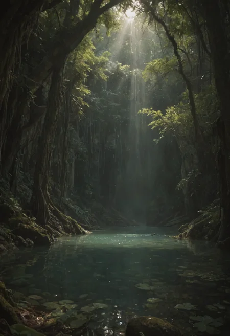 score_9, score_8_up, score_7_up, masterpiece, best quality, realistic photograph, raw photo, 2160p, 4k, Create a photorealistic image featuring a photograph of the wild, romantic, lianas-covered Cenote Ik-Kil near the world-famous ruins of Chichén Itzá, a rich and complex image of nature, a vibrant tissue of hues and textures captured digitally, best quality, double exposure, realistic, captivating, fantastical, splash art, intricately detailed, hyper detailed, maximalist style, photorealistic, concept art, sharp focus, harmony, serenity, calm, mysterious glow, dynamic lighting, masterpiece, superb composition, finest details, highest aesthetics, mystical glow, best quality, sharp focus, high contrast, stylized, clear, colorful, ultra quality, 8k, best quality, masterpiece, award winning, Meticulously captured visual with a Khaki aesthetic, digital art, spawning digital drakes, Fine art photography collage, subdued details, sense of ethereal tranquility, profound stillness, multiple exposure, dark, low-key embedding:Stable_Yogis_PDXL_Positives, embedding:EZRealPONYXL, 43stl1ght1ng, low light, dramatic lighting, perfecteyes, detailed hands, perfect hands <lora:mimimeter> <lora:zavy-cntrst-sdxl>