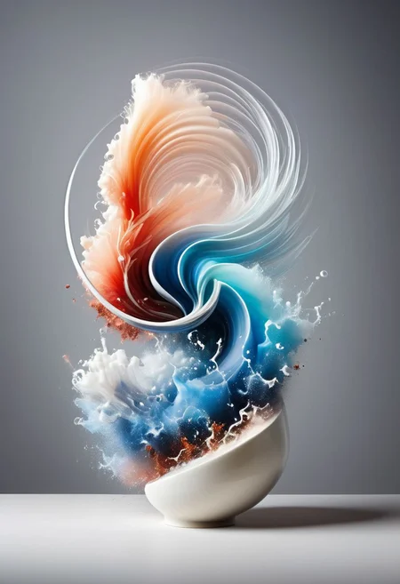 <lora:ElementsMixSDXL:1.0> ElementsMix (Wind:0.6),(Earth:0.5),(Fire:0.4),(Water:0.8), jellies in the shape and color of each element beautifully plated on a high-end ceramic plate for a michelin star meal, creative molecular gastronomy, award winning food photography, mise en place