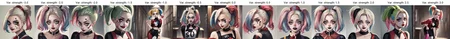 (((masterpiece))) , (((best quality))) , anime style, 2d, well-built charming 1girl, solo, lovely 1girl, art, beautiful gorgeous harley quinn, she has Shaved sides hair, key visual <lora:xslx_art_v2:0>