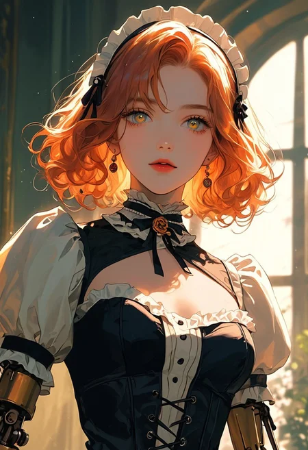 masterpiece,best quality, highly detailed, score_9, score_8_up, score_7_up, score_6_up, source_cartoon,
BREAK
1girl, porcelain doll joints visible, (mechanical breasts, glass panels revealing gears), steam-powered corset (burst open), collapsed in Victorian workshop
BREAK
looking at viewer (glitching eyes), oil leaking from mouth, broken cogs scattered, gaslight flicker, exposed copper wiring sparking, from tilted perspective
BREAK
dynamic light, warm_light, vibrant colors warm_colors, soft focus, high contrast, textured surfaces, depth of field, golden hour lighting, dramatic shadows, rich details, nature-inspired color palette, playful composition.
,dynamic angle,dynamic light,background,