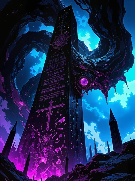 masterwork, award-winning, highly aesthetic, famous digital painting, fantasy, photo-realistic, hyper-realistic, high resolution, dramatic, ultra detailed, uhd, 8k, 4k, epic, accurate, dutch angle, diagonal composition, at night, dim lighting, beckoning, the children of the night, the spirits of the undead, and the lesser lights, now the time has come to reach out, we must heed their calls, when strange gateways beckon, undead beasts, haunted shadows, forbidden spire, eldritch obelisk, cryptic inscriptions, shattered reality, color gradients, neon hues, lovecraftian, cthulhu mythos, ovg, r3alisticf, ne0nfant4sy, midjourney_whisper_avant_couture, julie bell, <lora:style-julie_bell-flux-by_artikuz_ai:0.48> <lora:style-mythic_fantasy-realistic-flux-by_velvets:0.68> <lora:style-neon_fantasy-flux-by_neowave:0.4> <lora:epic_gorgeous_details-balance-flux-by_flyway:0.4> <lora:midjourney_whisper_avant_couture-flux-by_aihonobono2023:0.4>
