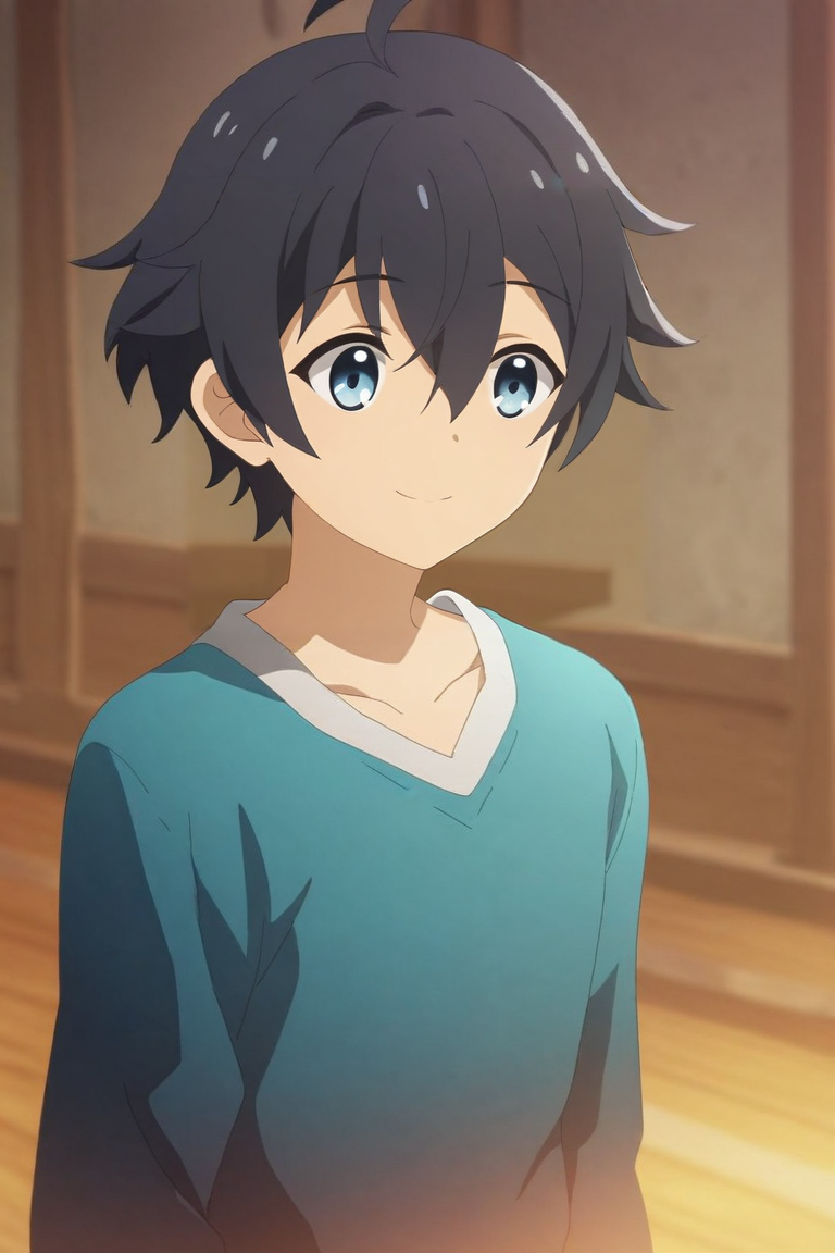 score_9, score_8_up, score_7_up, source_anime, rating_safe, , , , depth of field, 1boy, solo, male focus, <lora:yuuki_princess_connect_pony:0.78>, yuuki_princess_connect, black hair, blue eyes, short hair, hair between eyes, bangs, antenna hair, ahoge, focused, fuji mountain, day, yoga, light smile, jumper, caps, <lora:sdxl_lightning_8step_lora:1>