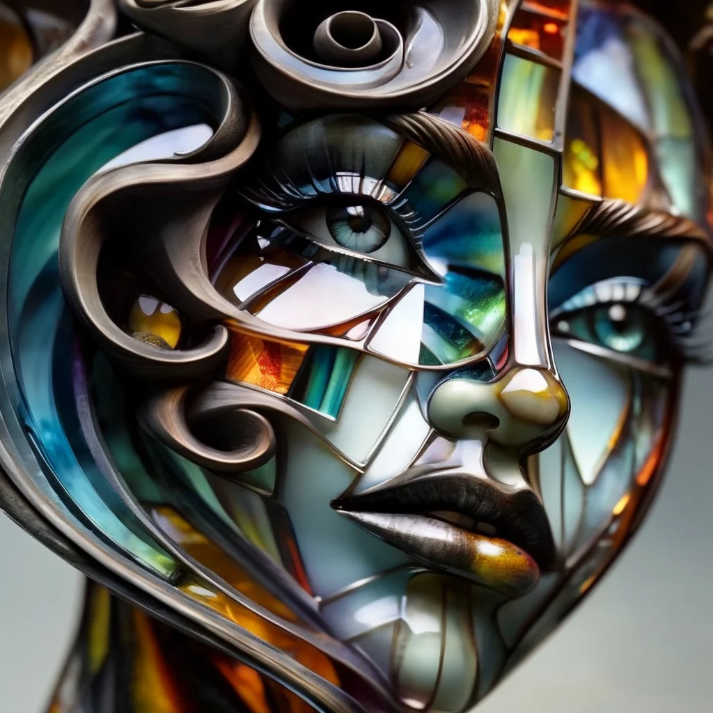 ethereon girl from colorful water glass, very detailed<lora:ethereon:1>