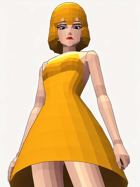 1girl,solo,low poly,cowboy shot, 
masterpiece,(best quality),highly detailed,ultra-detailed,<lora:low_poly:2>,