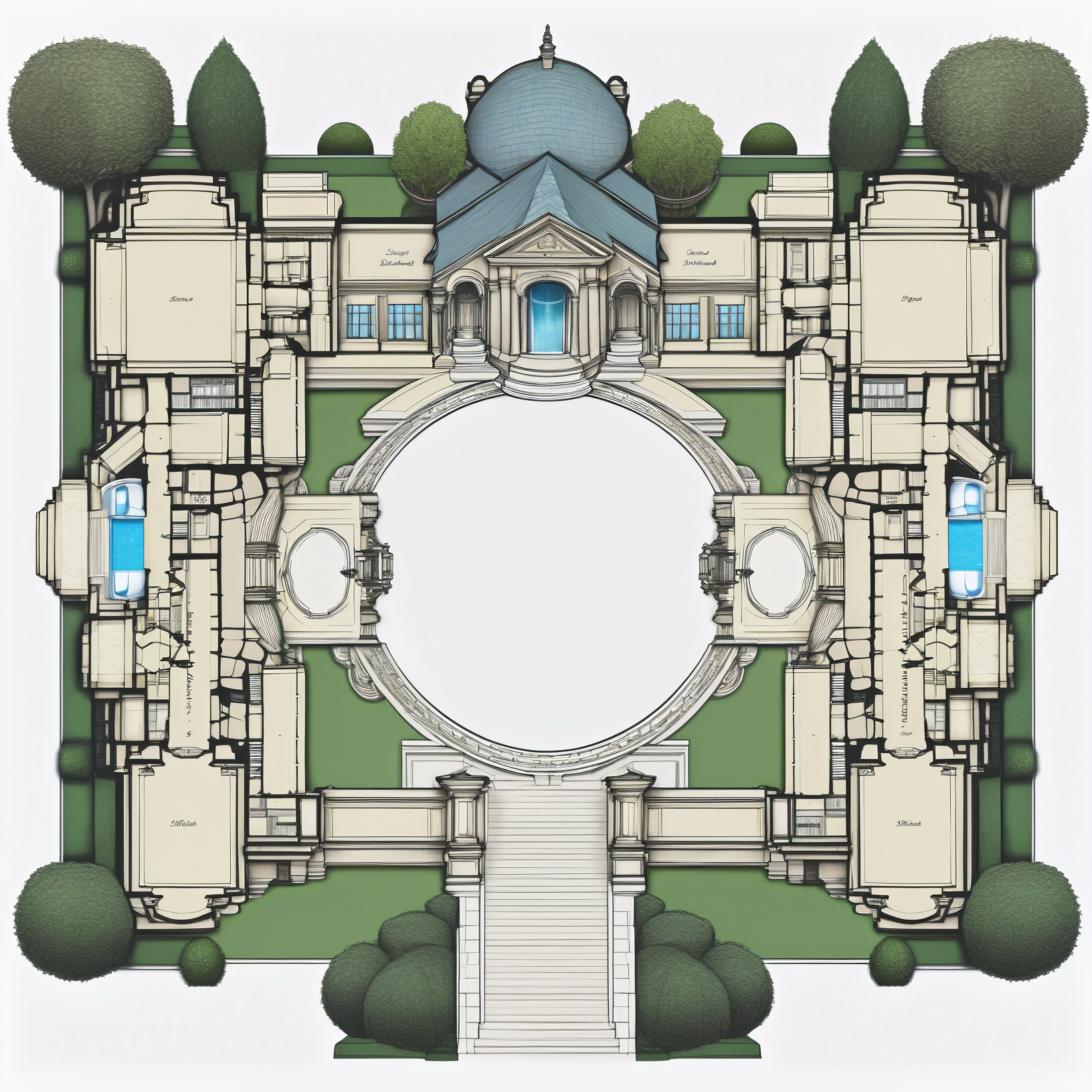 detailed top-down floorplan of a large mansion with a courtyard, high resolution<lora:floorplans-prod-e-000012:1>