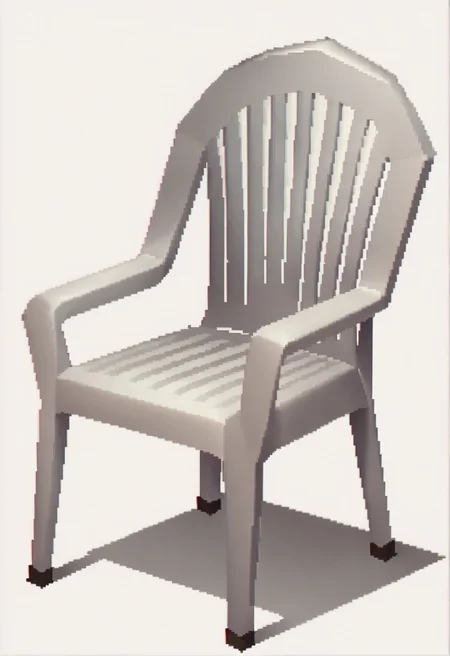 score_9, score_8_up, score_7_up, no humans:ffviichibis:.3, plastic chair, <lora:PlasticChair_XLPD:.6>  <lora:zs_FFVIIChibisXL_1:1> ffviichibis, white background