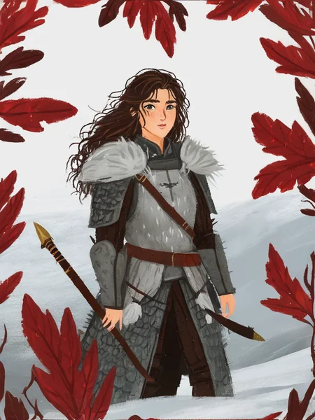 best quality,masterpiece,childpaint,solo,beautiful_detailed_eyes,eye highlights,,strong,long hair,hunter,armor,warrior,((a song of ice and fire)),dragon lady,<lora:chil_xl_2v1>