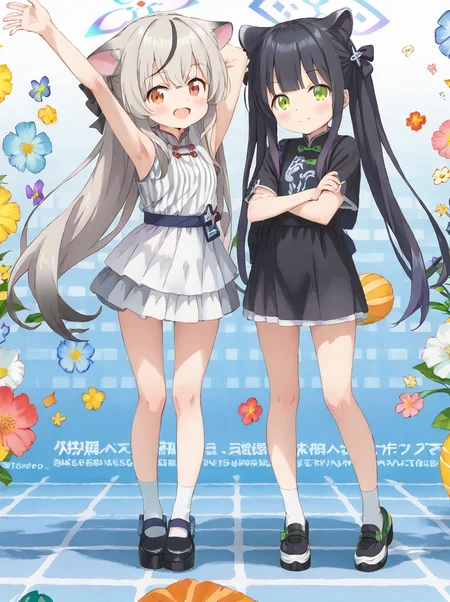 detailed background, shiny skin, posing, rating safe,
<lora:kanzaki.pony:1>,
kanzaki,
<lora:shunkoki.pony:1>,
shun, kokona, 2girls,