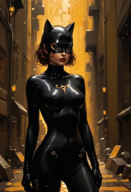 Sexy Catwoman , cameltoe,
, Gustav Klimt style