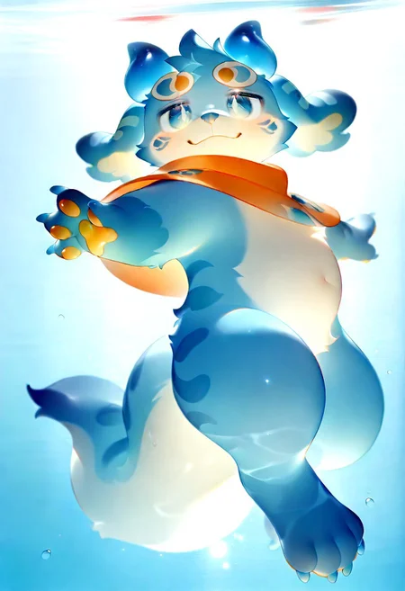 megemaru (kemogashima), alens, 1boy, solo, furry, cute, kemono, masterpiece, best quality, very awa, very aesthetic, absurdres, sensitive, full body