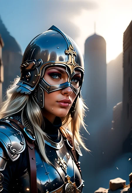 score_9, score_8_up, score_7_up, score_6_up, CSM, 1girl, makeup, nose, lips, uncensored, 22 year old, female focus, knight, posing, helmet/mask, wielding sword, athletic build, armor, plated legs armor, thigh high boots, belt, partially nude, (bareback, ass out, juicy pussy, trimmed pubic hair, nice buttocks, voluptuous body, sweaty skin), perfectly balanced design, serious, sunlight, standing, in a dark fantasy city, random pose, multiple views, random views, concept art, simple background, BREAK nsfw, score_9, score_8_up, score_7_up, score_6_up,