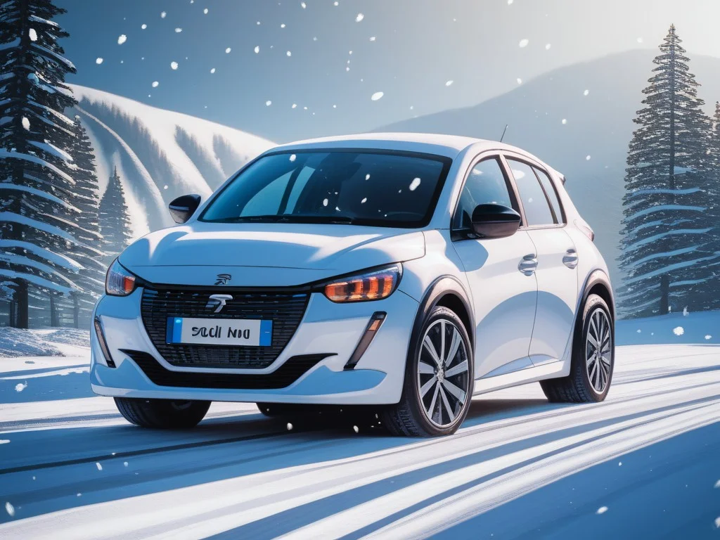 score_9,score_8_up,score_7_up,score_6_up,neon colored luxury rims, slammed, extreme detail, peugeot, 208 , manga, anime , Hyper detailed car, perfect soft lighting, great lighting, car , fisheye lens, blue 208, country, snowing,(snow), mountains, mount fuji, lake, rallye, ground, snow on ground, forest <lora:208_xl:1>