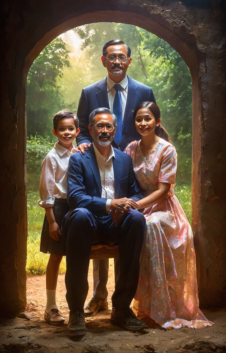 masterpiece,best quality,<lora:tbh34-sdxl:0.9>,illustration, portrait of family