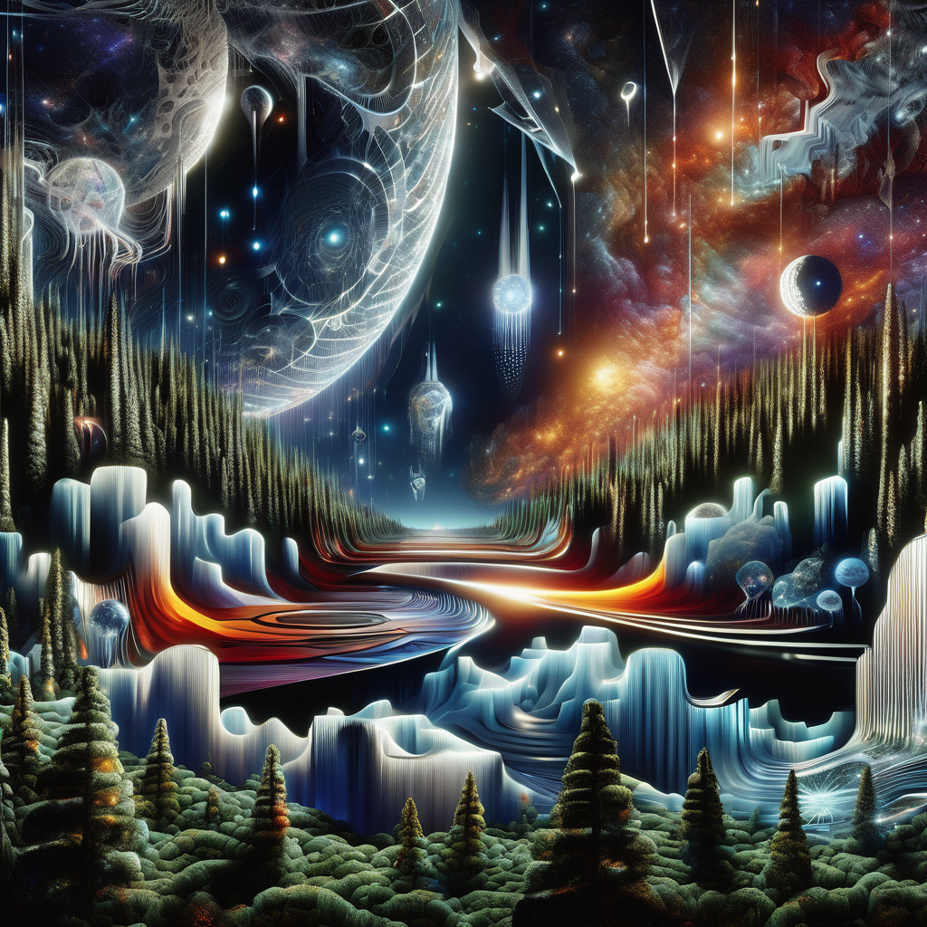 ((best quality)), ((masterpiece)), ((realistic,digital art)), (hyper detailed),DonMC0sm1cW3bXL,cosmic,Forest, <lora:DonMC0sm1cW3bXL-000009:1>