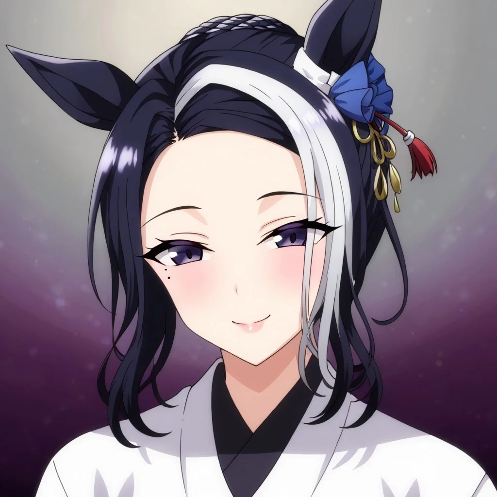 detailed background, shiny skin, posing, rating safe,
rmnsd, horse girl, multicolored hair, streaked hair, ear ornament, mole under eye saimin.il,
saimin, tsubaki,
clothed girl, kimono, 18 years old ,women,solo,1girl