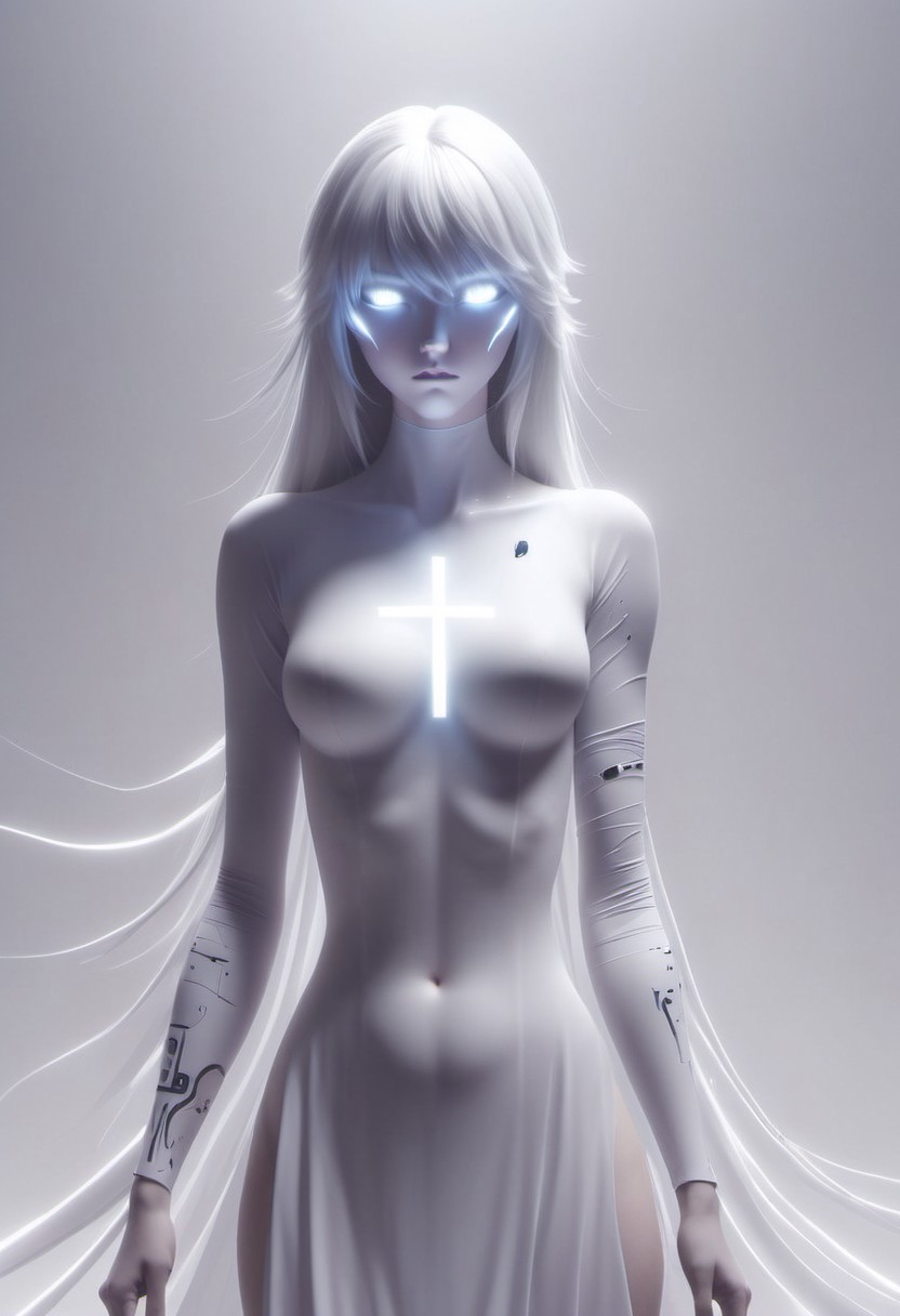 minimalis and simple, anime, Ghostblade WLOP style , anime graphic art ghibli , she is lying prone, thighhighs,ultrasharpness,weapon eletricthunder