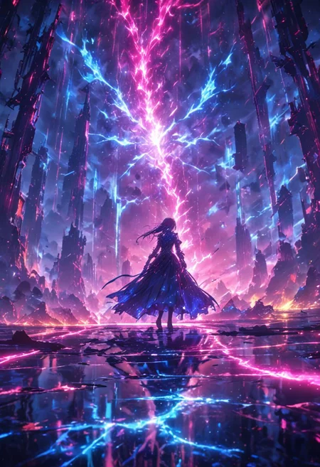 serene night, beautiful sky, dancing silhouette, Complex landscape, best quality, pastel colors, light blue tint, aesthetic Ethereal, Effulgent, Idyllic atmosphere, Tranquil, ethereal quality, cinematic volume, Twinkling lighting, glowing aura, global illumination, glowneon, Anisotropic Filtering, Unrivaled Opus, Unconventional, hyper detailed, HDR,