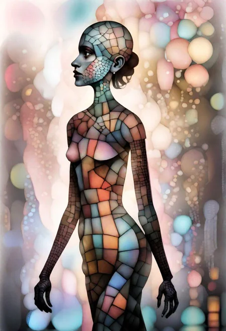 a woman walking down the street