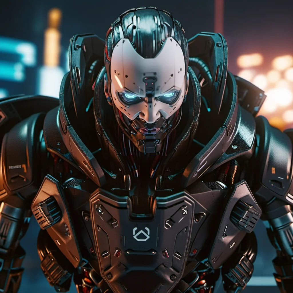 AdamSmasher1024, a robot, closeup face portrait, cyberpunk background, highly detailed, photography, ultra sharp, film, bokeh, professional, 64k <lora:AdamSmasher1024-000375:0.7>