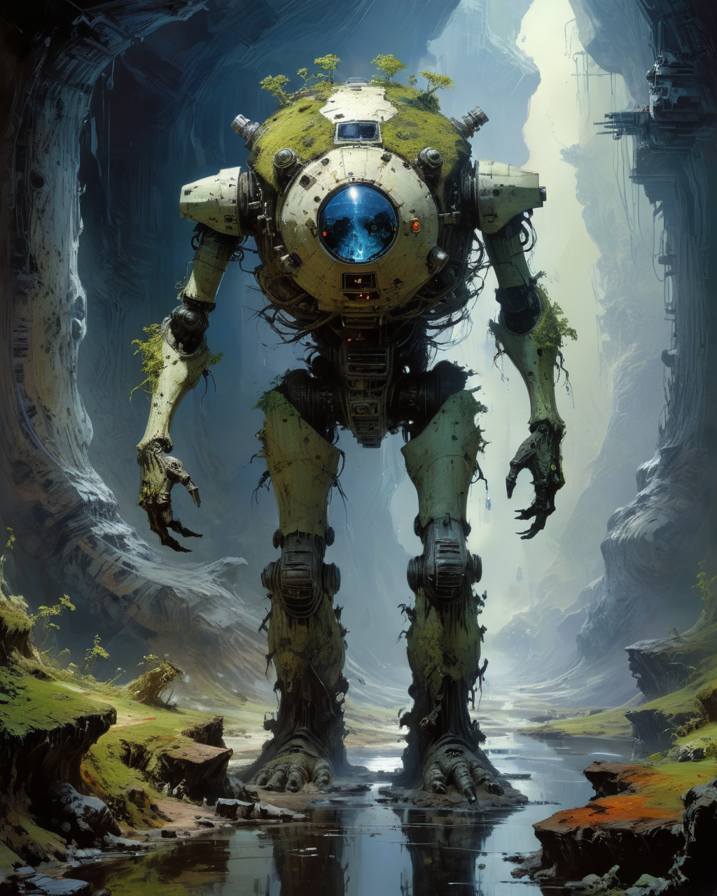 bioengineered anthropomorphic earth elemental, underground, full body, hauntingly beautiful, hyperrealistic, ultra resolution, professional photo, John Berkey Style page <lora:add-detail-xl:0.8>  <lora:xl_more_art-full_v1:0.5>   <lora:John Berkey Style:1>