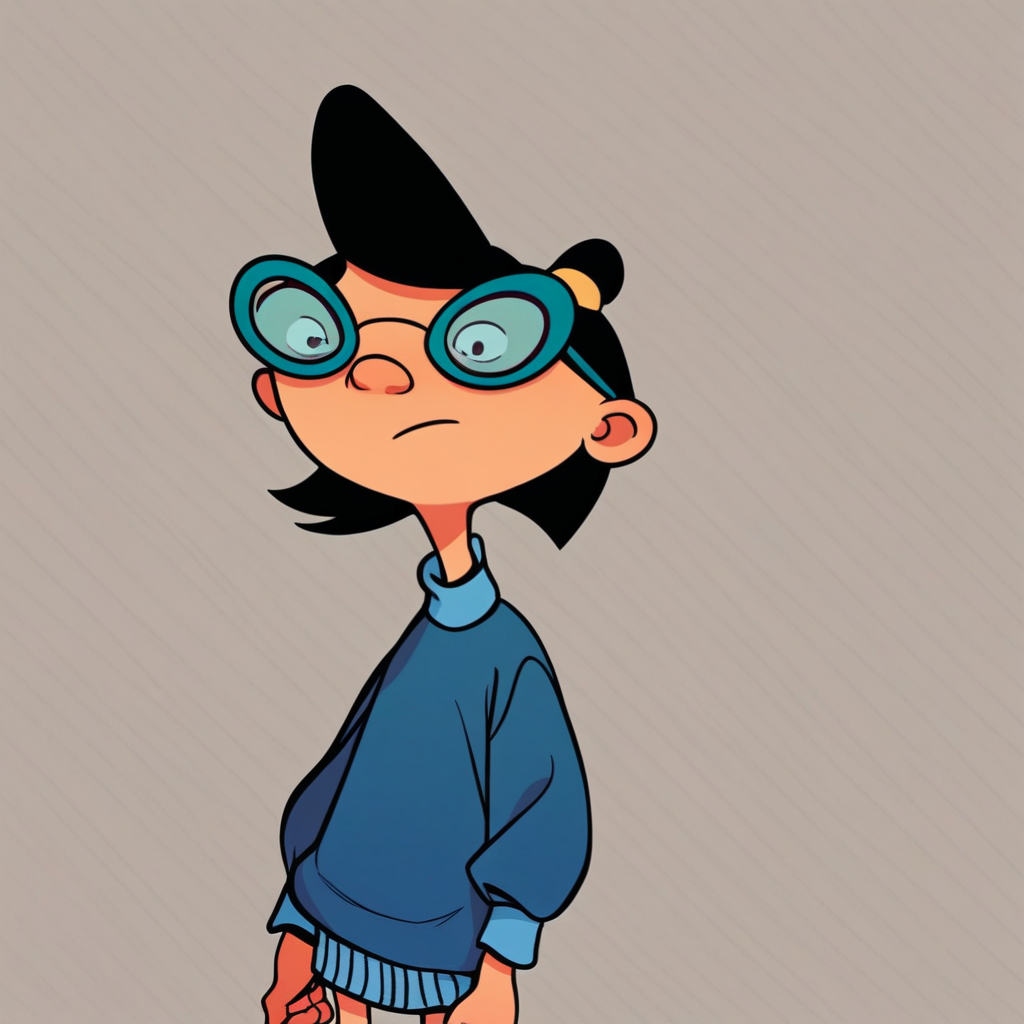 score_8, score_9, phoebe, sweater, black hair, short hair, glasses,