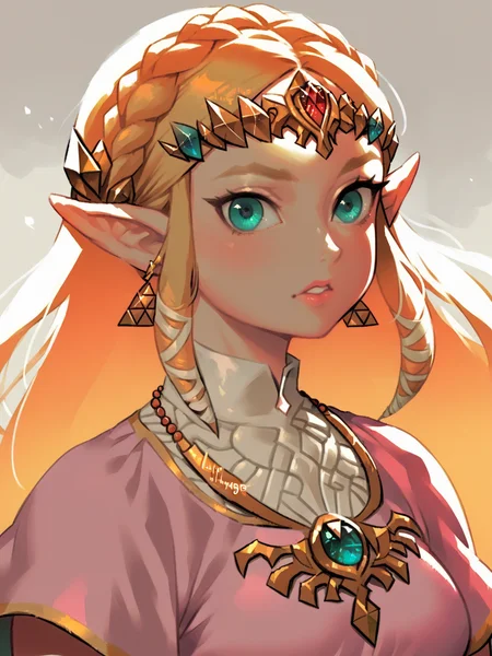 score_9, score_8_up, score_7_up, score_6_up, score_5_up,  <lora:b3llh3ng3XLP:1> b3llh3ng3, princess zelda,