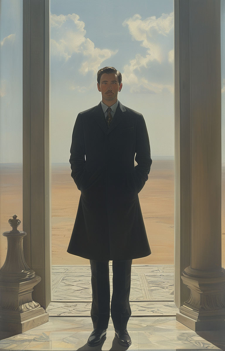 masterpiece,best quality,<lora:tbh300-sdxl:0.9>,illustration,style of F. C. Gundlach portrait of noble man