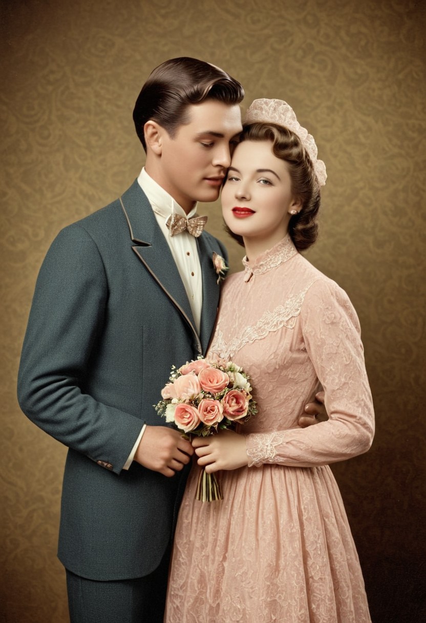 Vintage,
Romantic couple