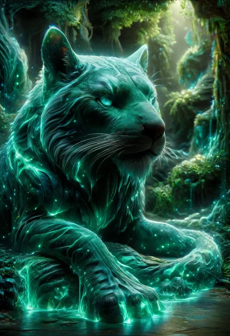 Transforming Worlds with Malachite, intricate animal sculptures, 3D render, hyper-realistic details, vibrant textures, natural lighting, by artists like Greg Rutkowski and Artgerm, showcasing a lush environment, 8k resolution, fantasy theme.
3d-rendering, concept-art, digital, dreaminess, futuristic, multimedia, sculpture, virtual-reality
concept-art, awesome full color, fantasy, epic, majestic, magical, dreamy, perspective, light and shadow, moody, epic, 
beautiful, painterly, aesthetic, textural, vivid, vibrant, intricate details, highly detailed, ultra-detailed, absurdres, 
ais-blmn, 
malachite_style
