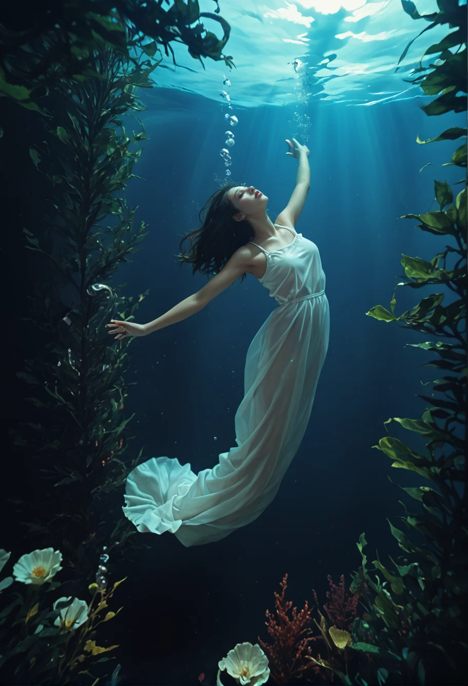 ,ruanyi0778,submerged,underwater,plant,glowing,1girl,<lora:0778 submerged_v1_pony:1>, score_9,score_8_up,score_7_up,,8k,1girl,solo,