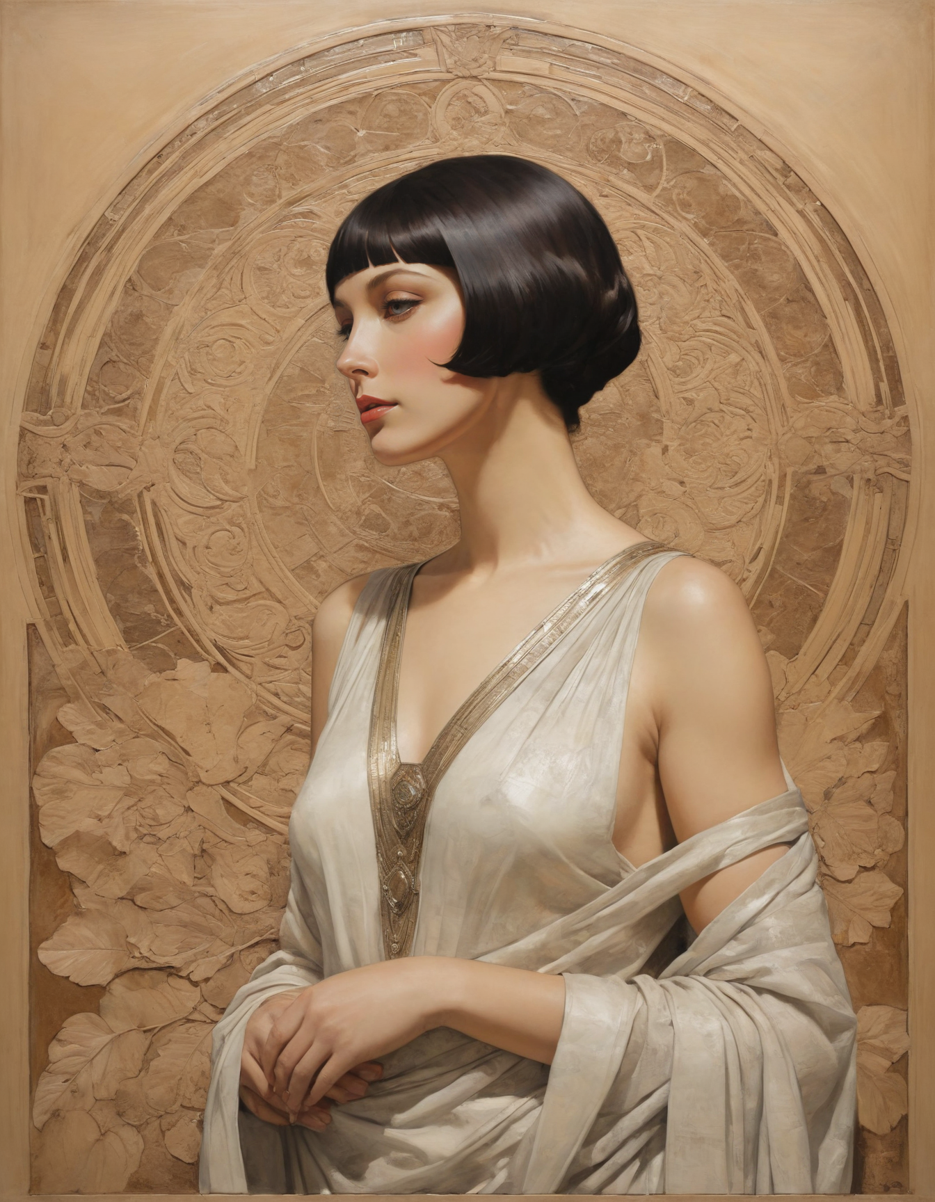 by Phil Noto, artstyle-art deco, (lumbering but extremely beautiful:1.4), (intricate details, masterpiece, best quality:1.4) , in the style of nicola samori,
<lora:epi_noiseoffset2:0.5> <lora:add-detail-xl:1> <lora:xl_more_art-full_v1:0.5>  <lora:NicolaSamori:0.7>
